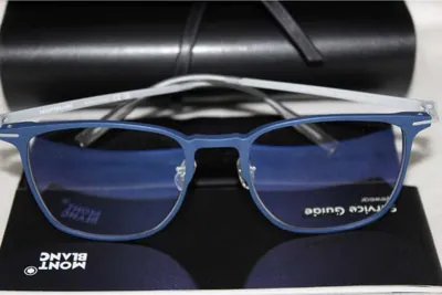 Armazón oftálmico Montblanc metálico azul