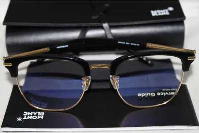 Armazón oftálmico Montblanc negro con dorado
