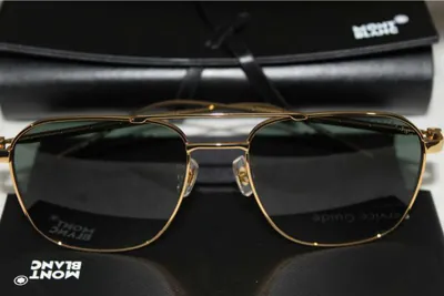 Lentes de sol Montblanc dorados de doble puente