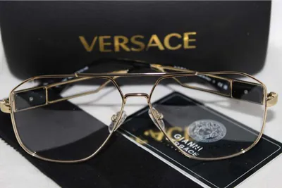 Armazón oftálmico Versace de aviador dorado