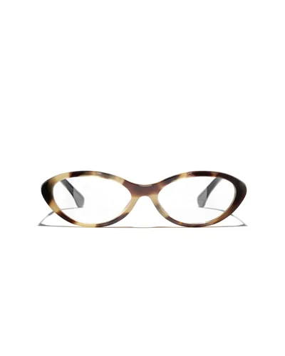 Armazón oftálmico Chanel ovalado de carey